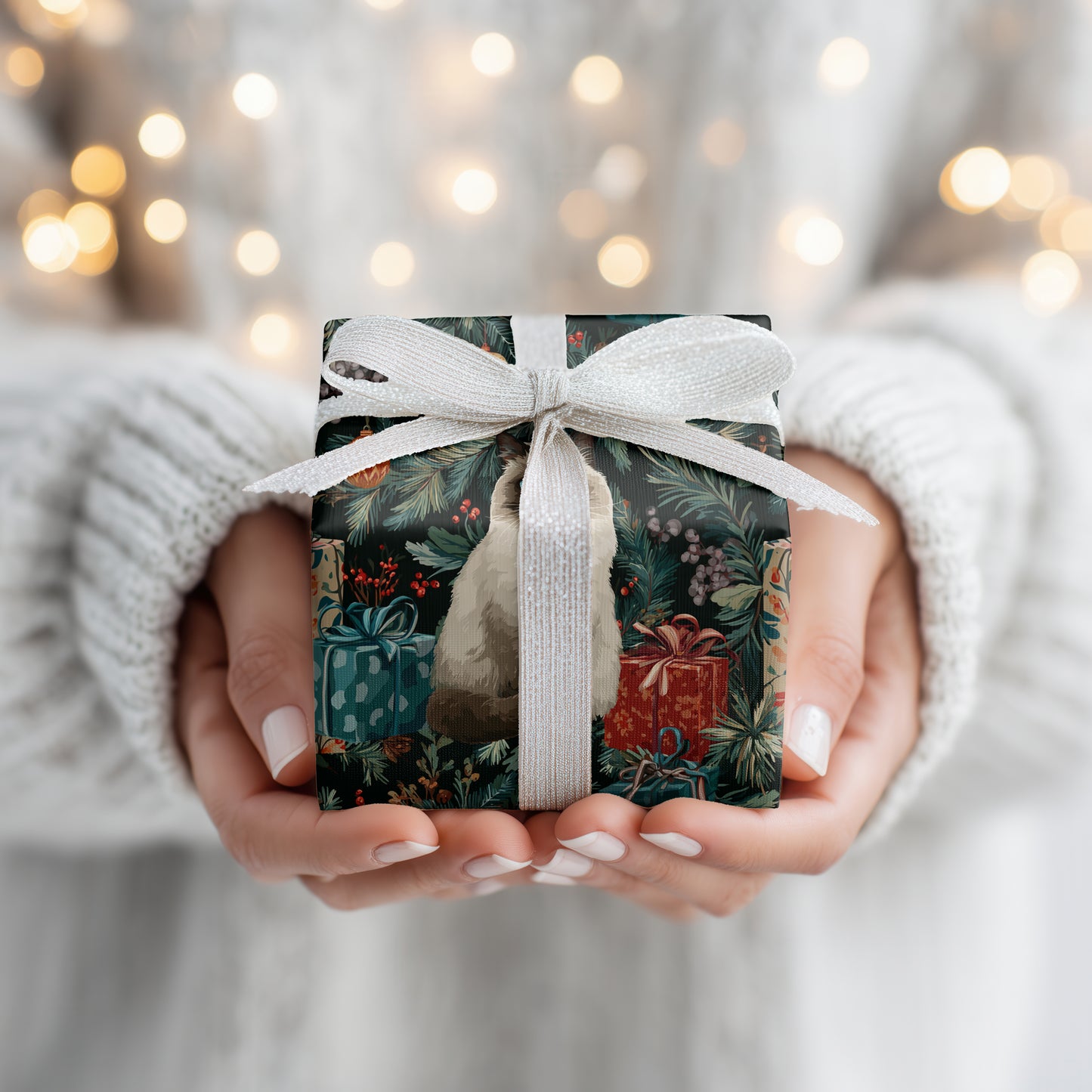 Curious Paws Among Holiday Cheer