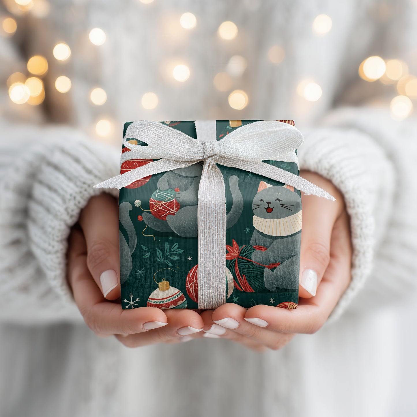 Yarn Cats Celebrate Winter's Cheer