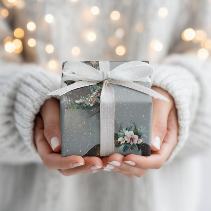 Winter's Curious Feline Companion