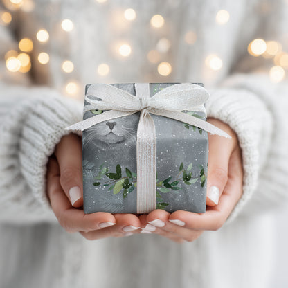 Emerald Gaze Through Winter's Veil