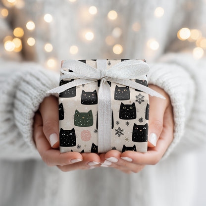 Midnight Cats Dancing Through Snow