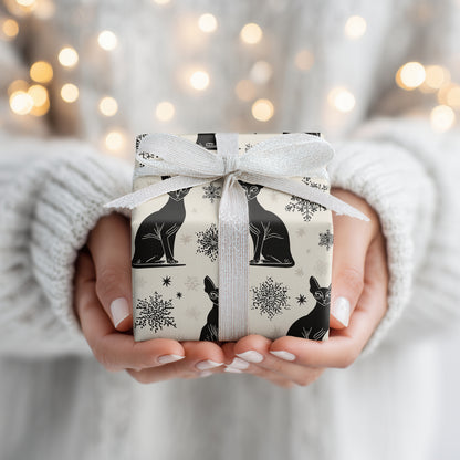 Winter's Feline Silhouettes