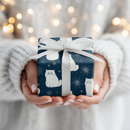 Snowflakes Dancing With Chubby Cats