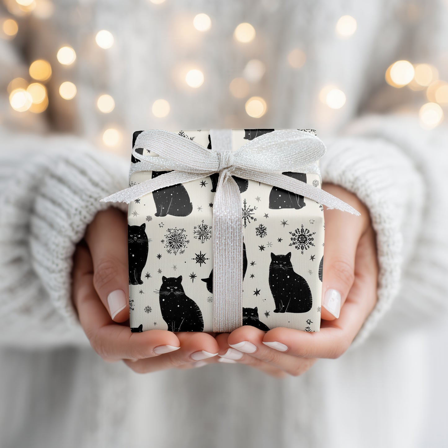 Black Cats Dancing Through Starlight