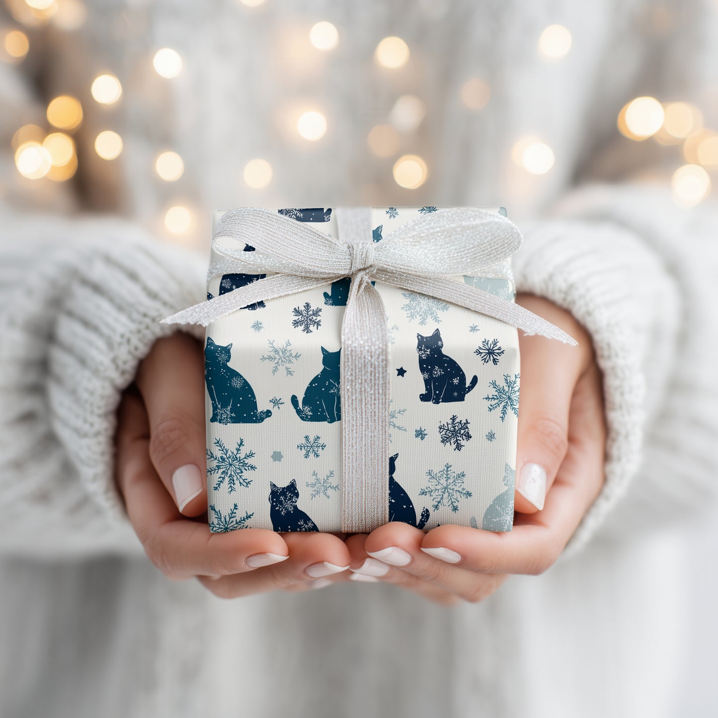 Midnight Cats Dancing Through Frost