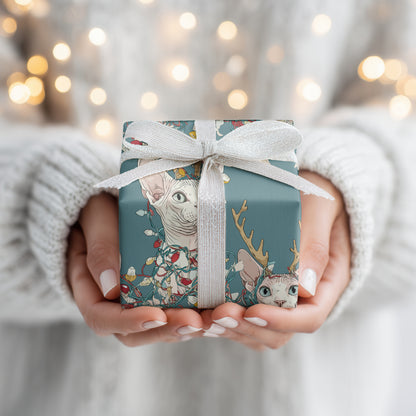 Tangled In Festive Feline Lights