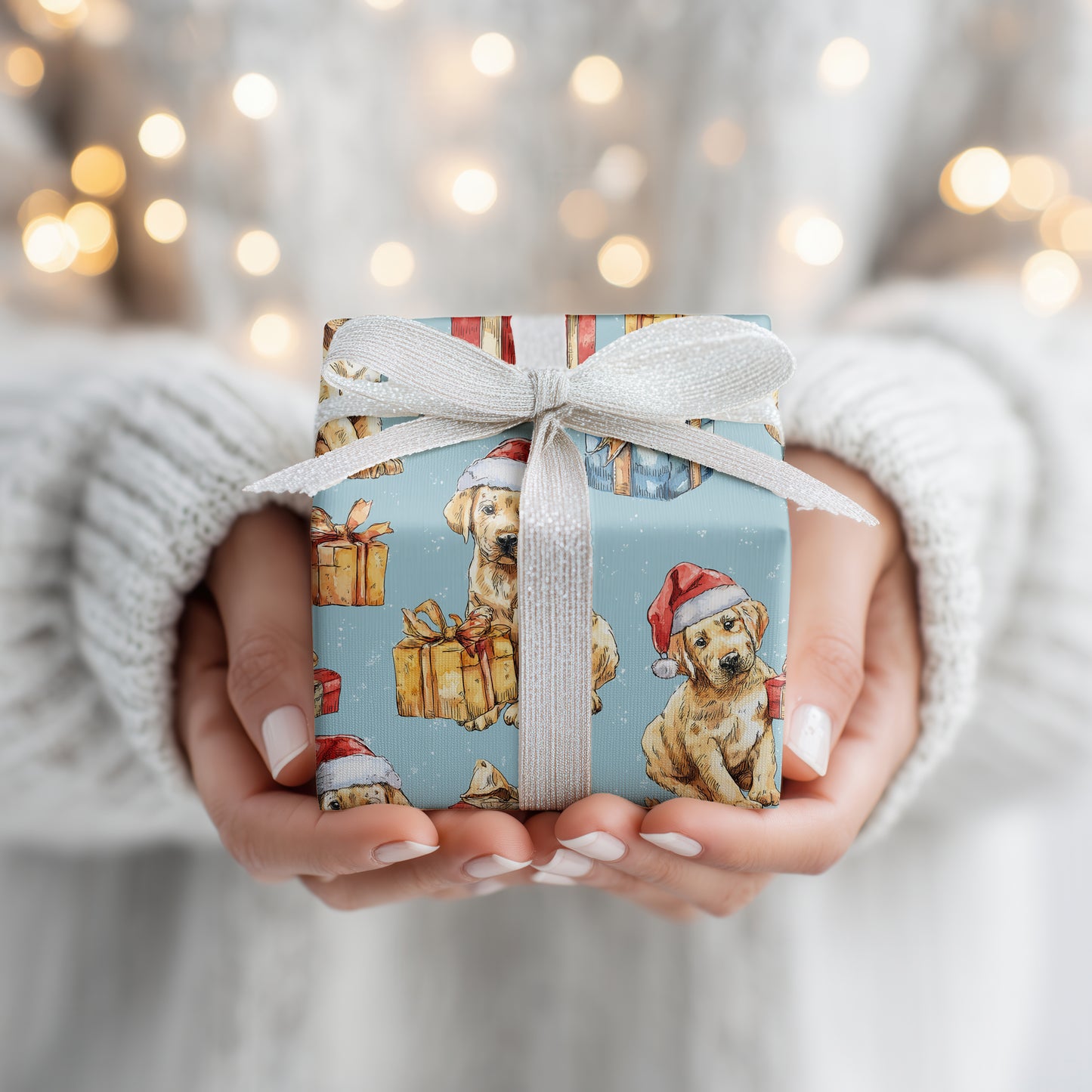 Puppies Wrap Holiday Cheer