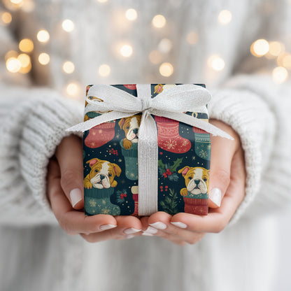Puppies Peek From Festive Socks
