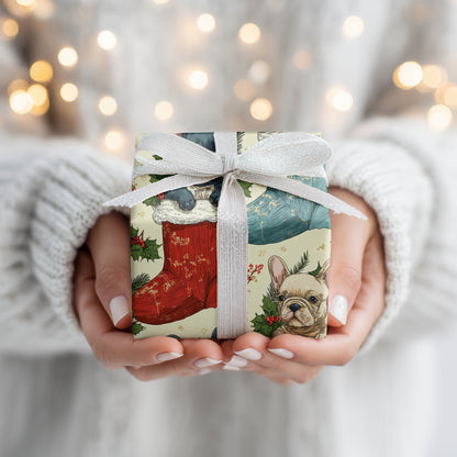 Mischievous Bulldogs in Holiday Stockings