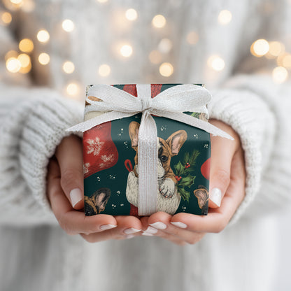 Puppies Peek Through Christmas Cheer