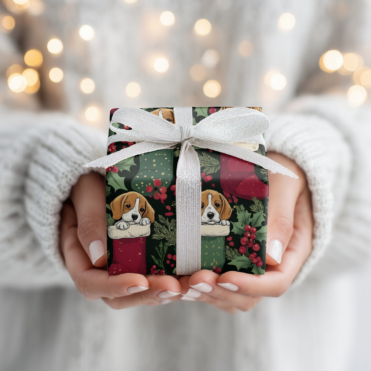Beagle Babes in Christmas Stockings