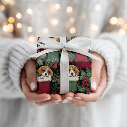 Beagle Babes in Christmas Stockings
