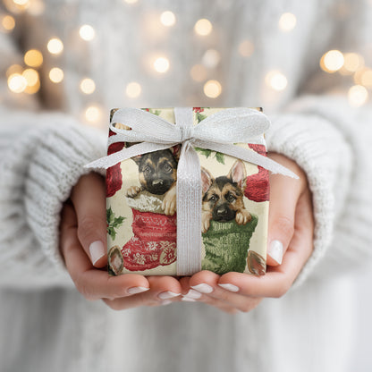 Puppy Paws Curled in Cozy Stockings