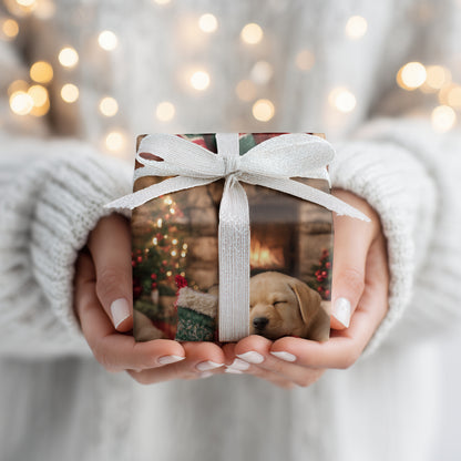 Cozy Paws Beside Christmas Flames