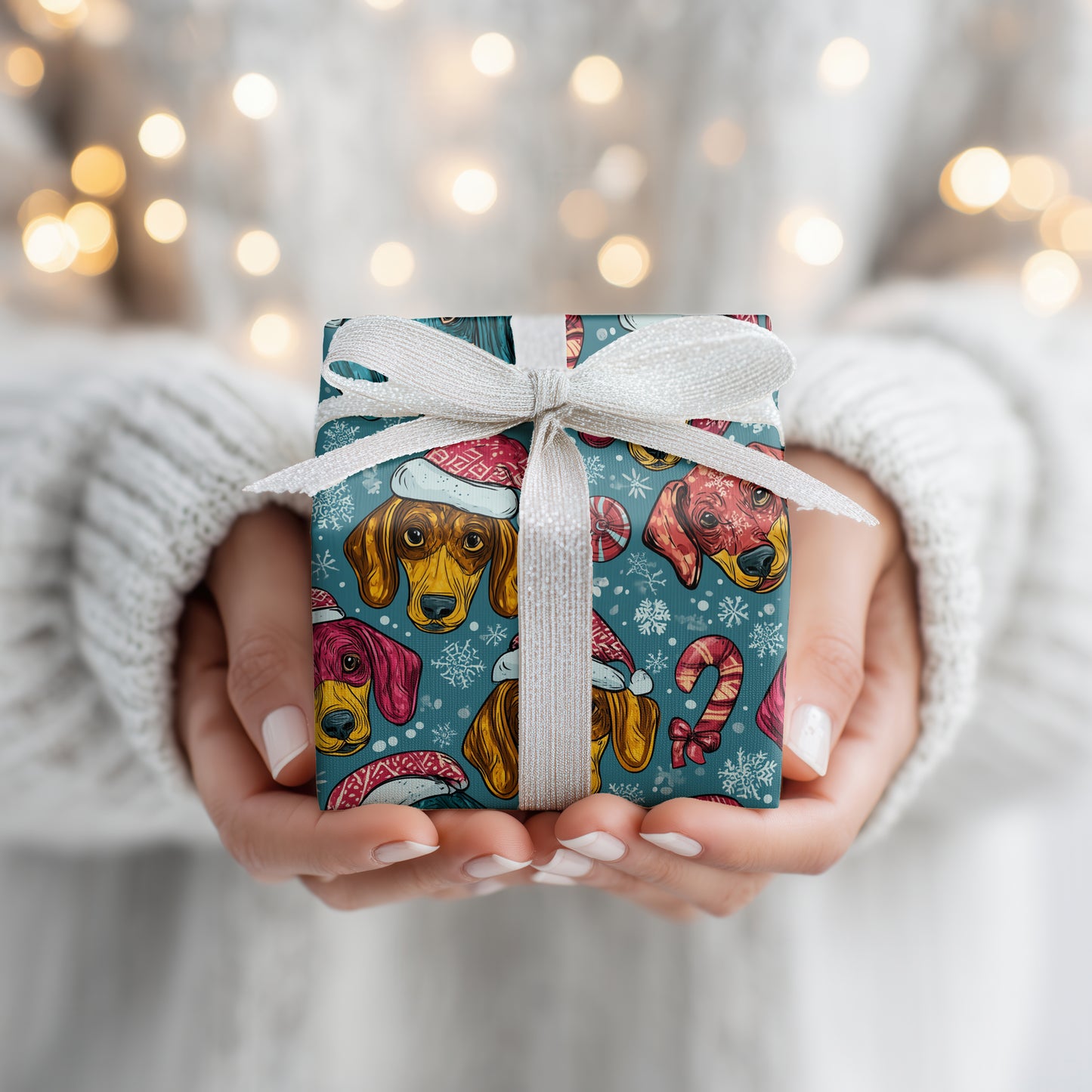 Festive Hounds Celebrate Winter's Cheer
