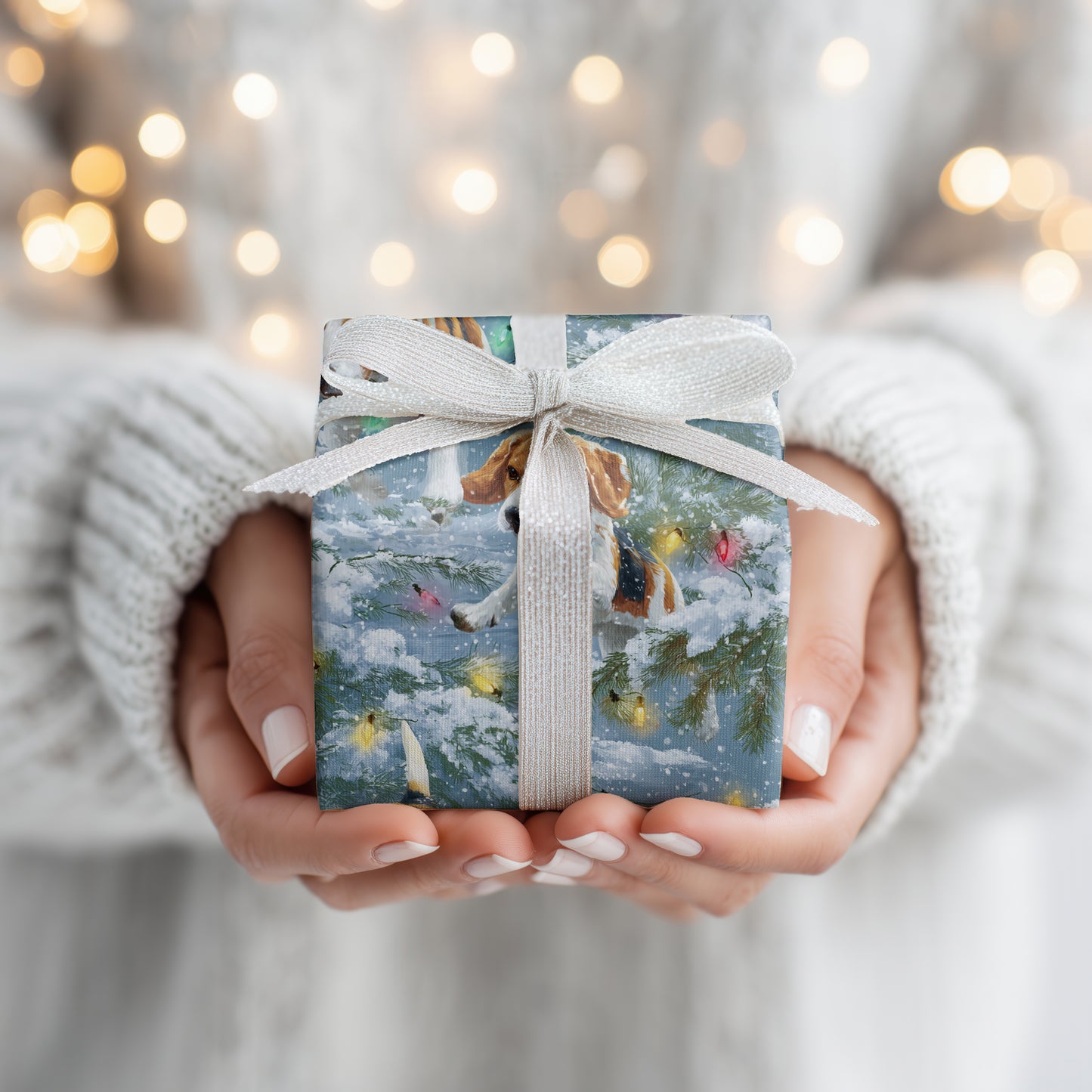 Playful Paws Dancing Through Snowfall