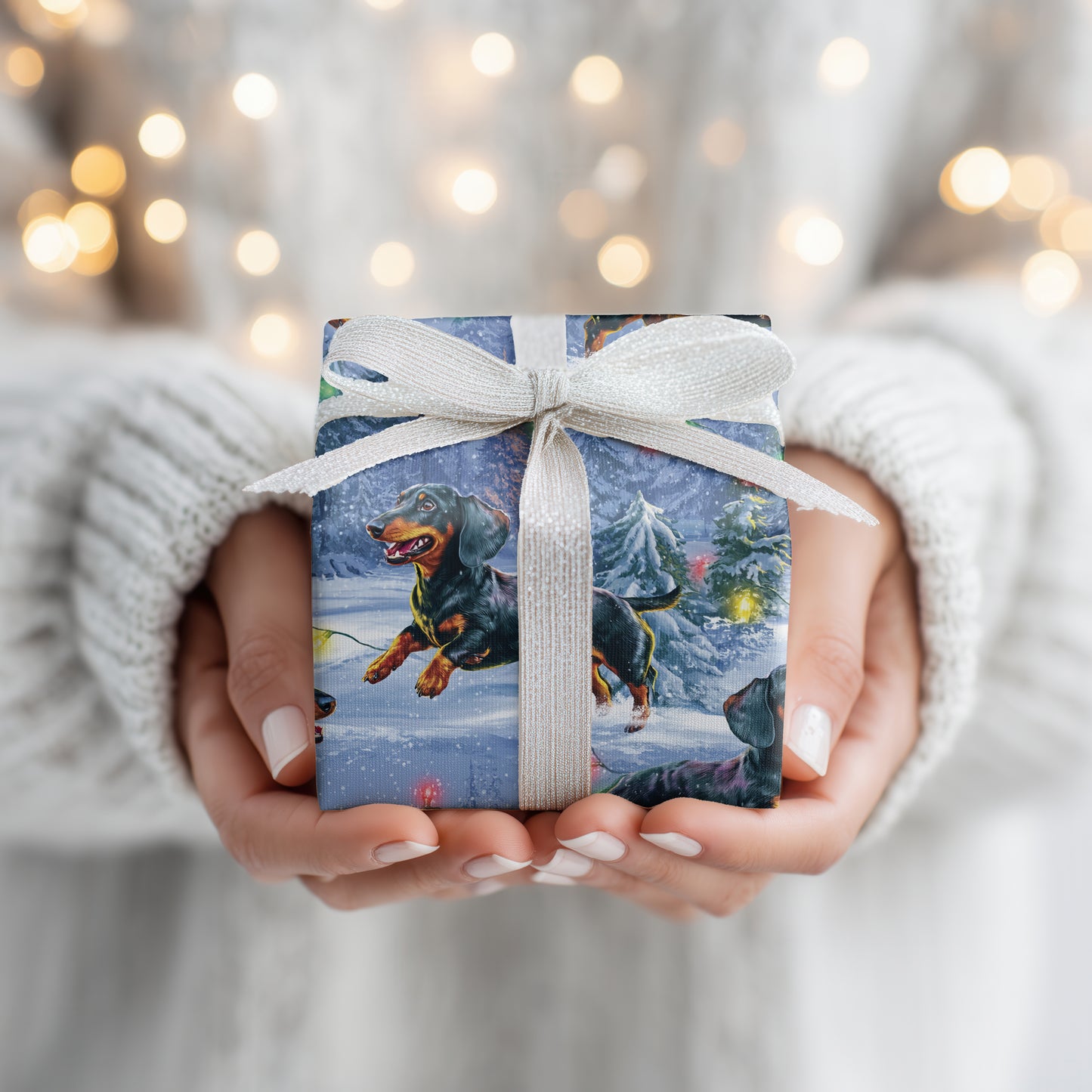 Dachshunds Dance Through Snowy Nights