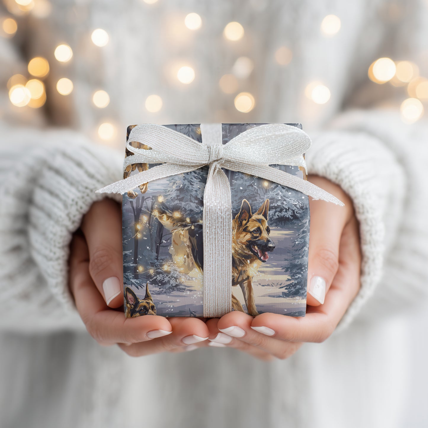 Playful Paws Through Winter's Light