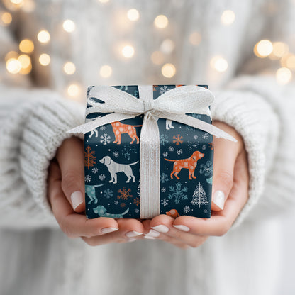 Winter's Playful Canine Symphony