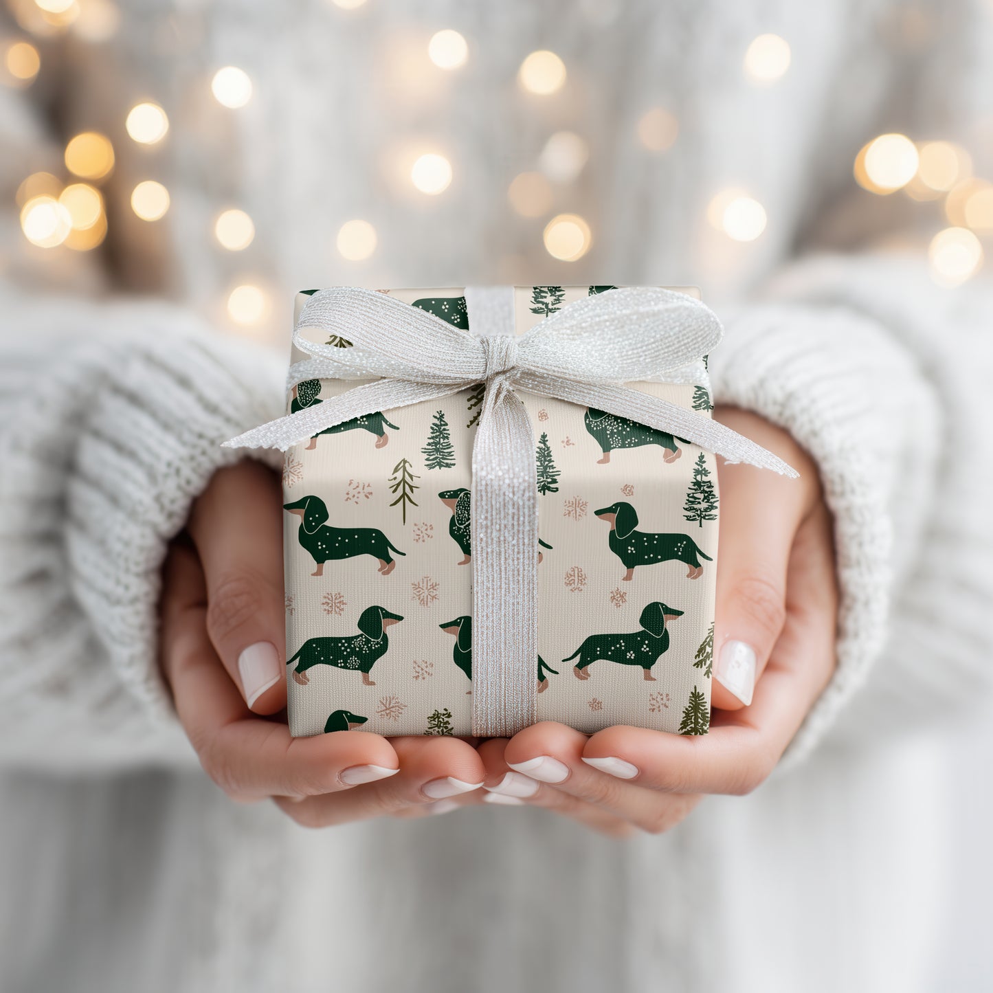 Dachshunds Dance Through Winter Pines