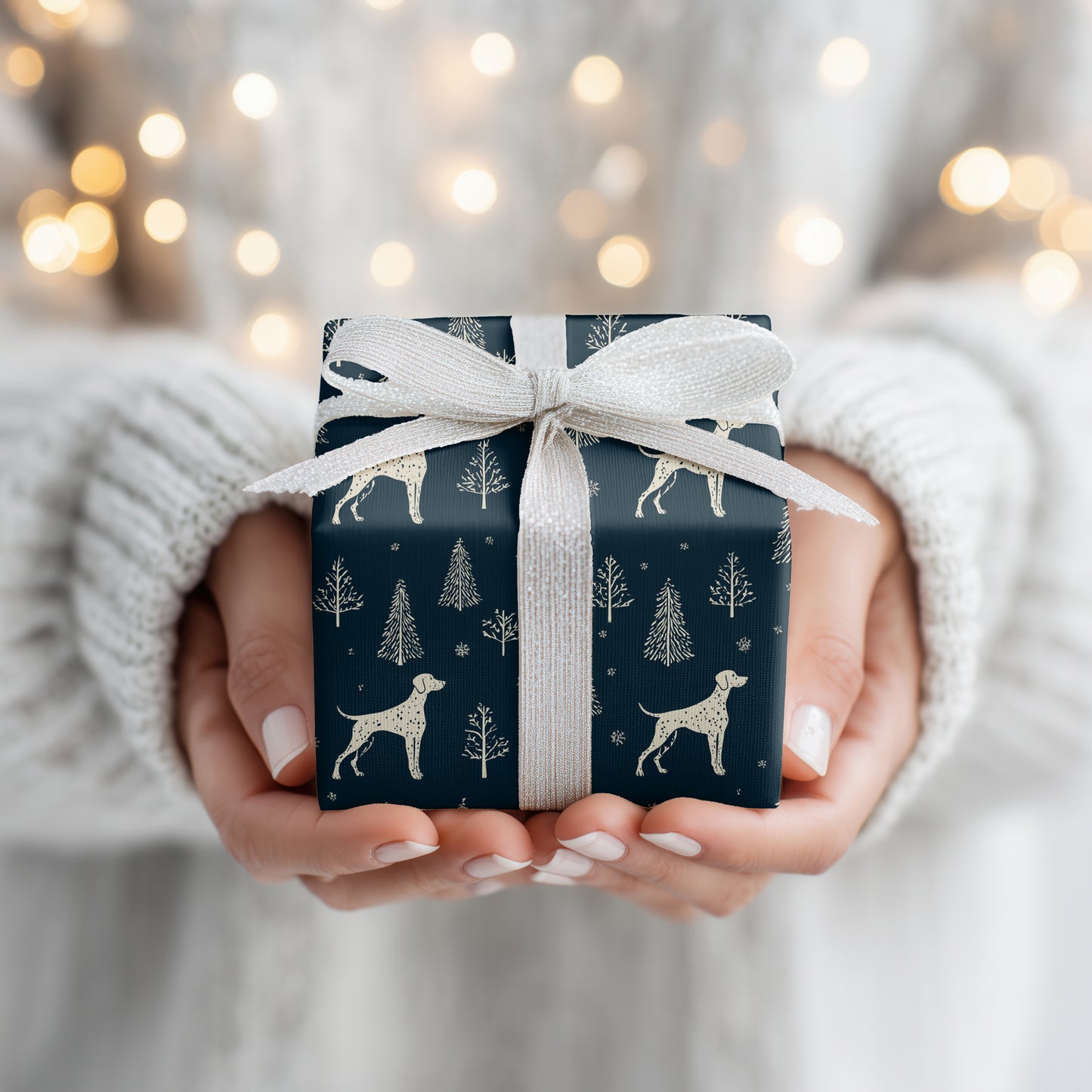 Spotted Companions Roam Winter's Canvas