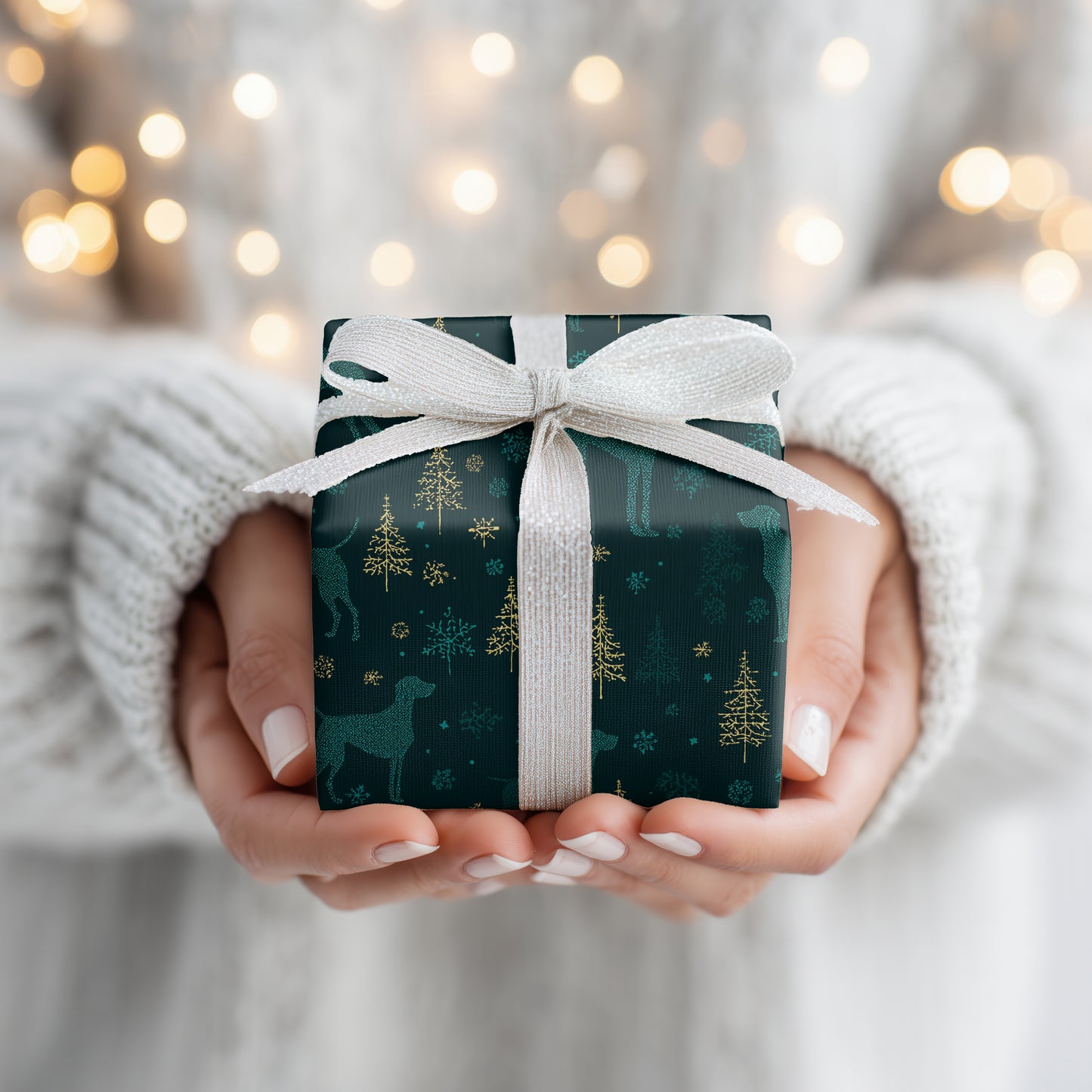 Winter's Playful Canine Constellation