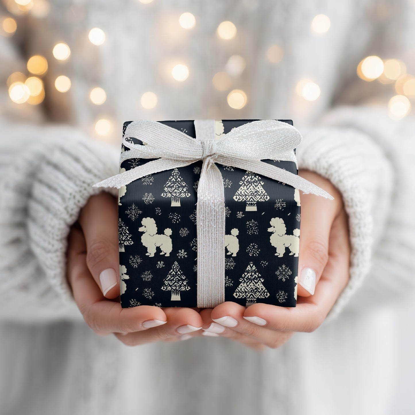 Poodles Dance Through Winter's Pattern