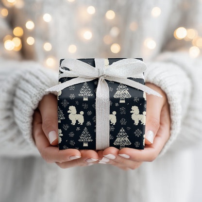 Poodles Dance Through Winter's Pattern