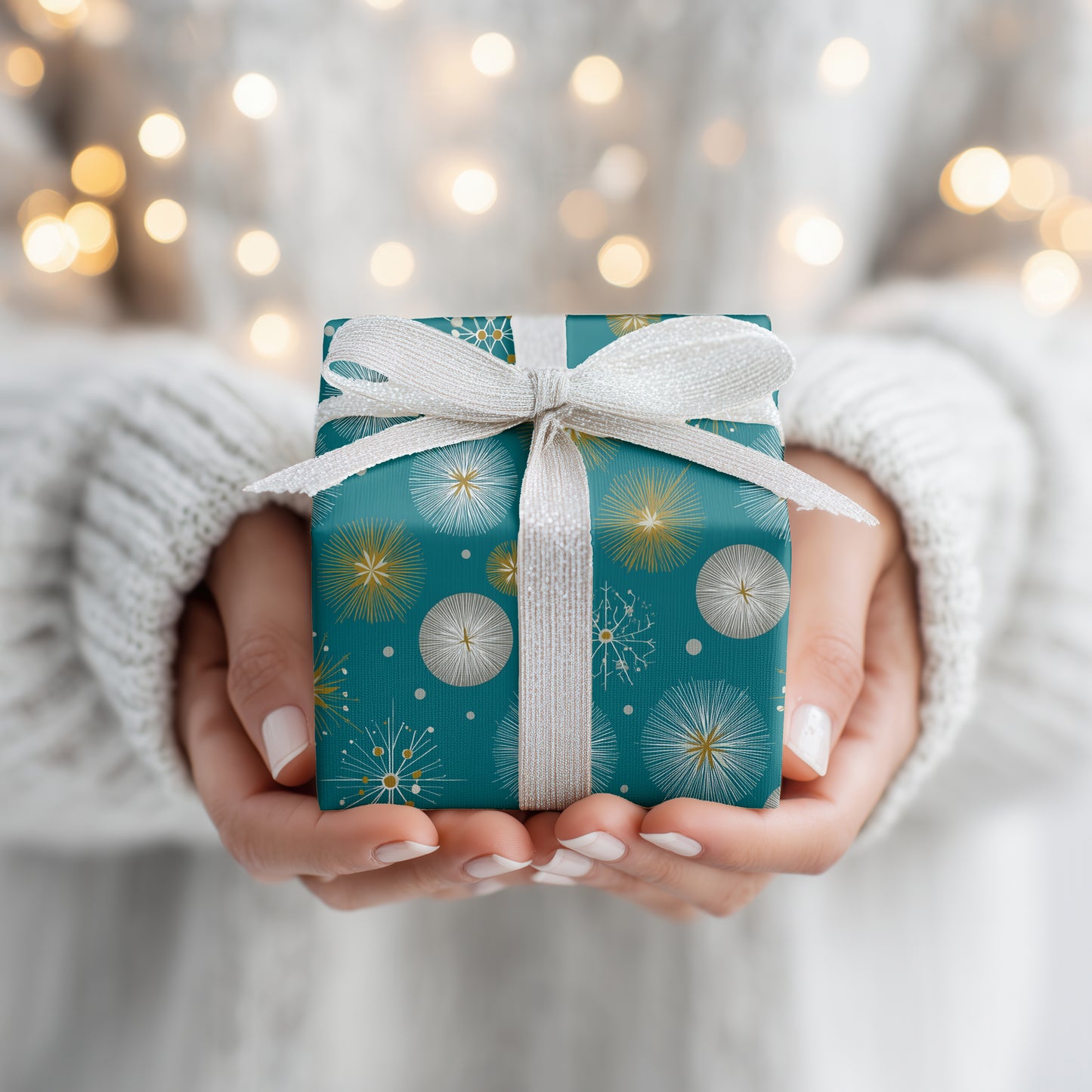 Celestial Sparks Dancing Midnight Blue