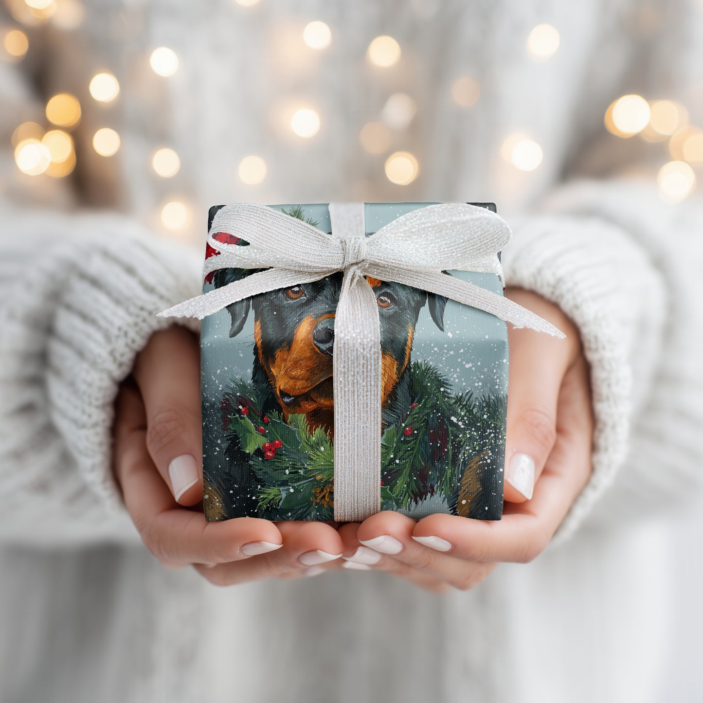 Festive Fur: Winter's Loyal Companion