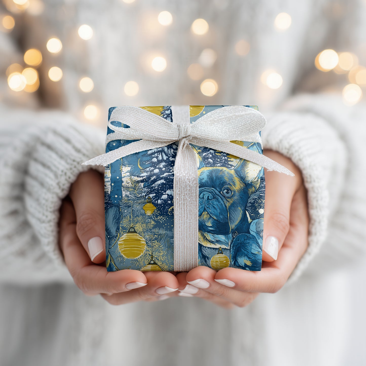 Frenchies Await Winter's Golden Light