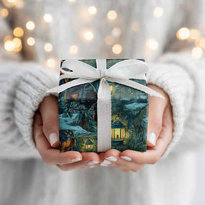 Rottweiler Guardians in a Woodland Winter