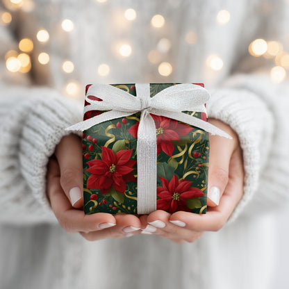 Crimson Blooms On Winter's Canvas