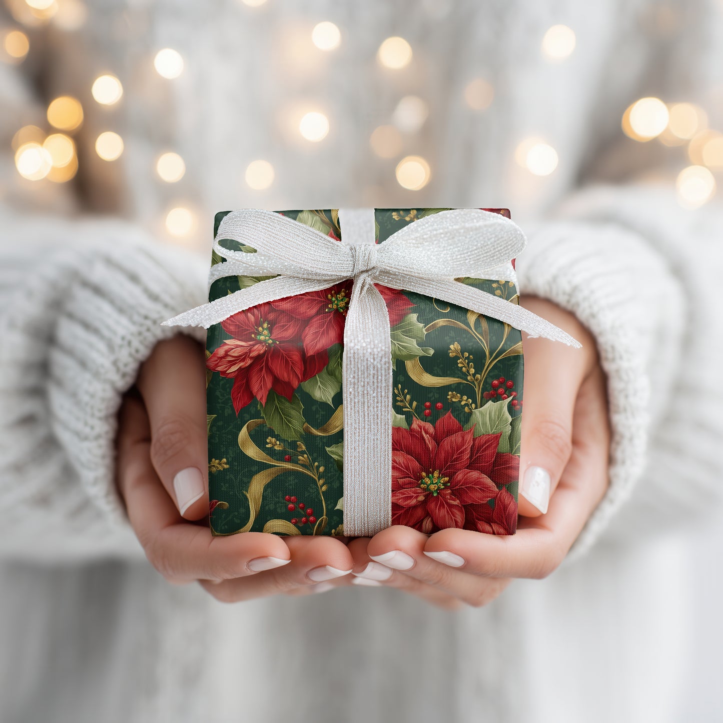 Crimson Blooms In Winter's Embrace