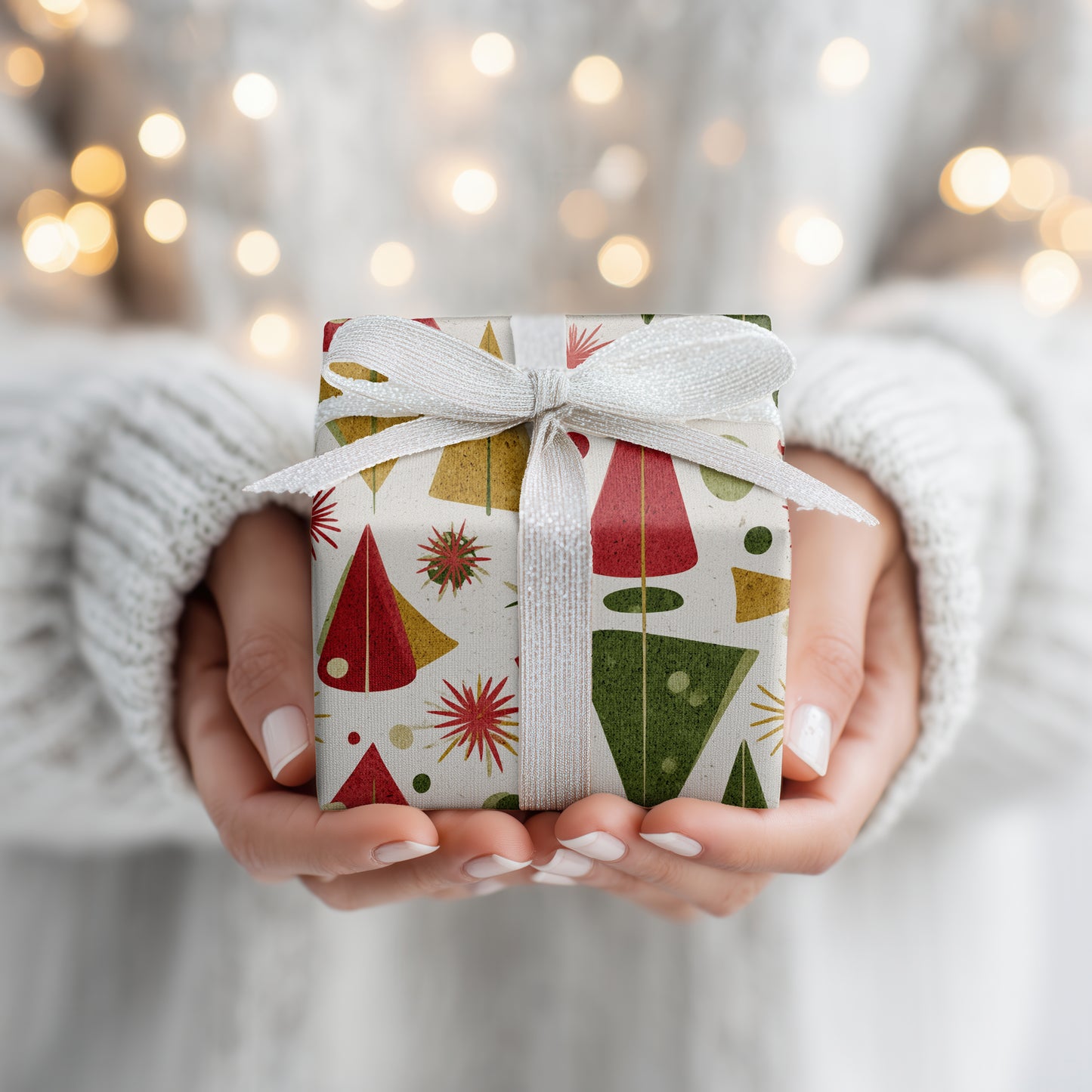 Geometric Forest Celebrates Winter