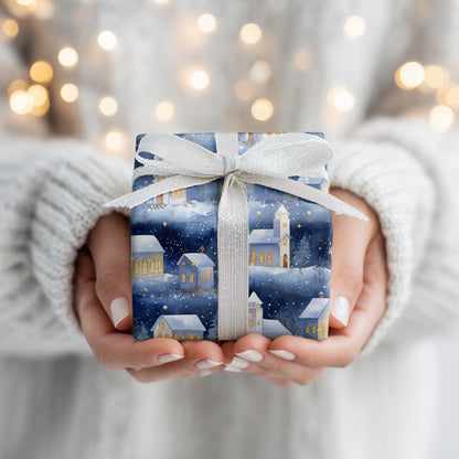 Starlight Softly Blankets Winter's Village