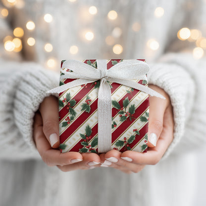 Holly Dances On Crimson Stripes