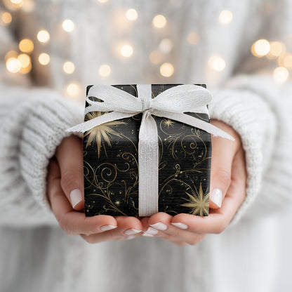 Golden Stardust Dances Midnight Waves