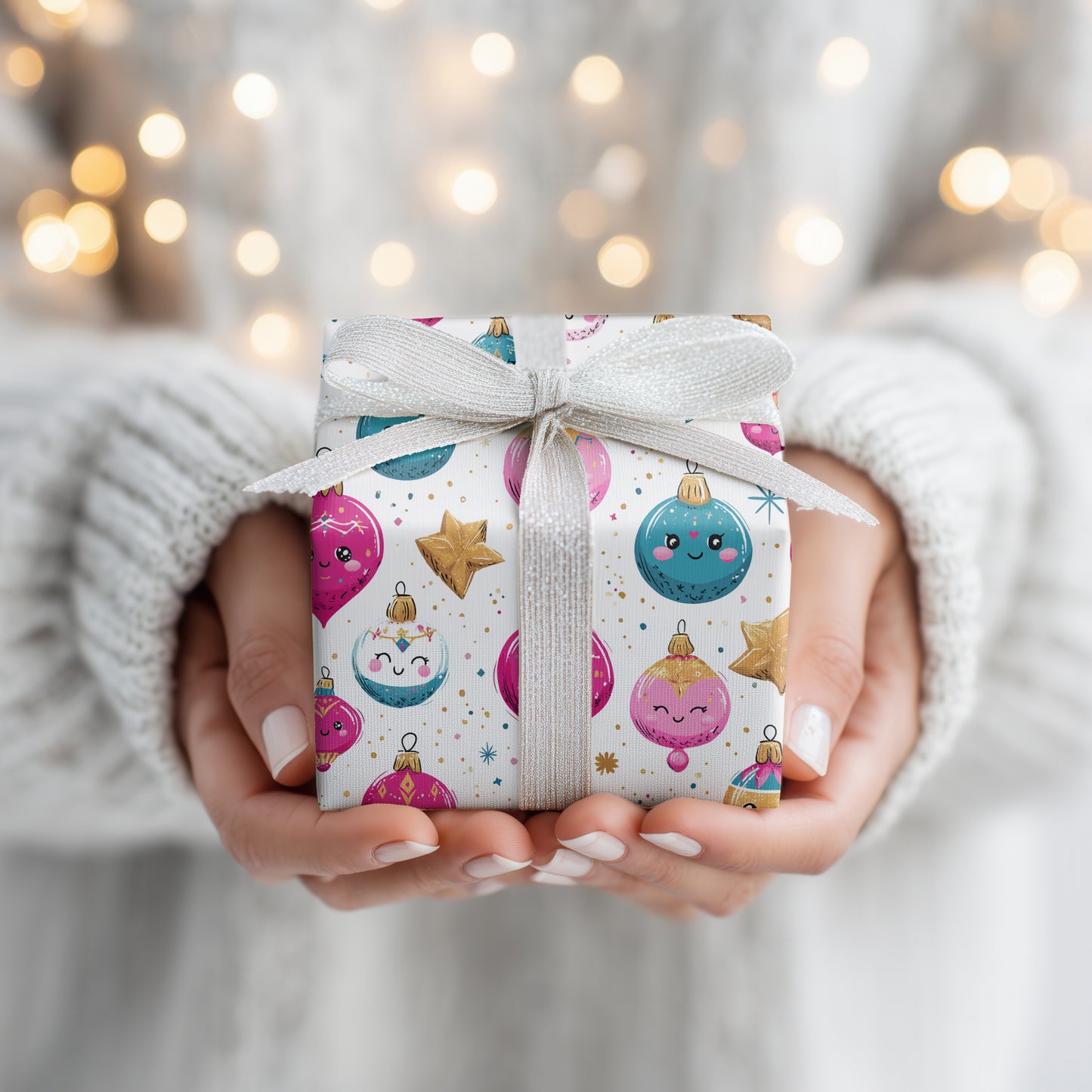 Cheerful Ornaments Dancing Through Festivity