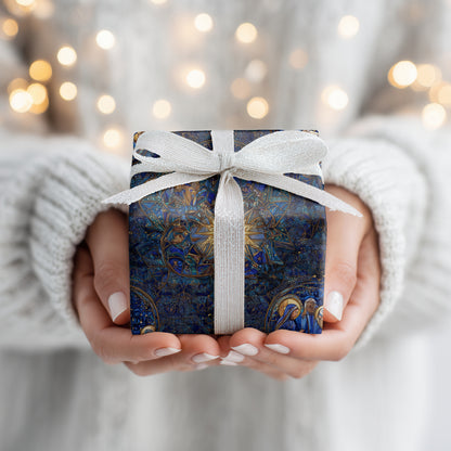 Celestial Nativity In Stained Glass