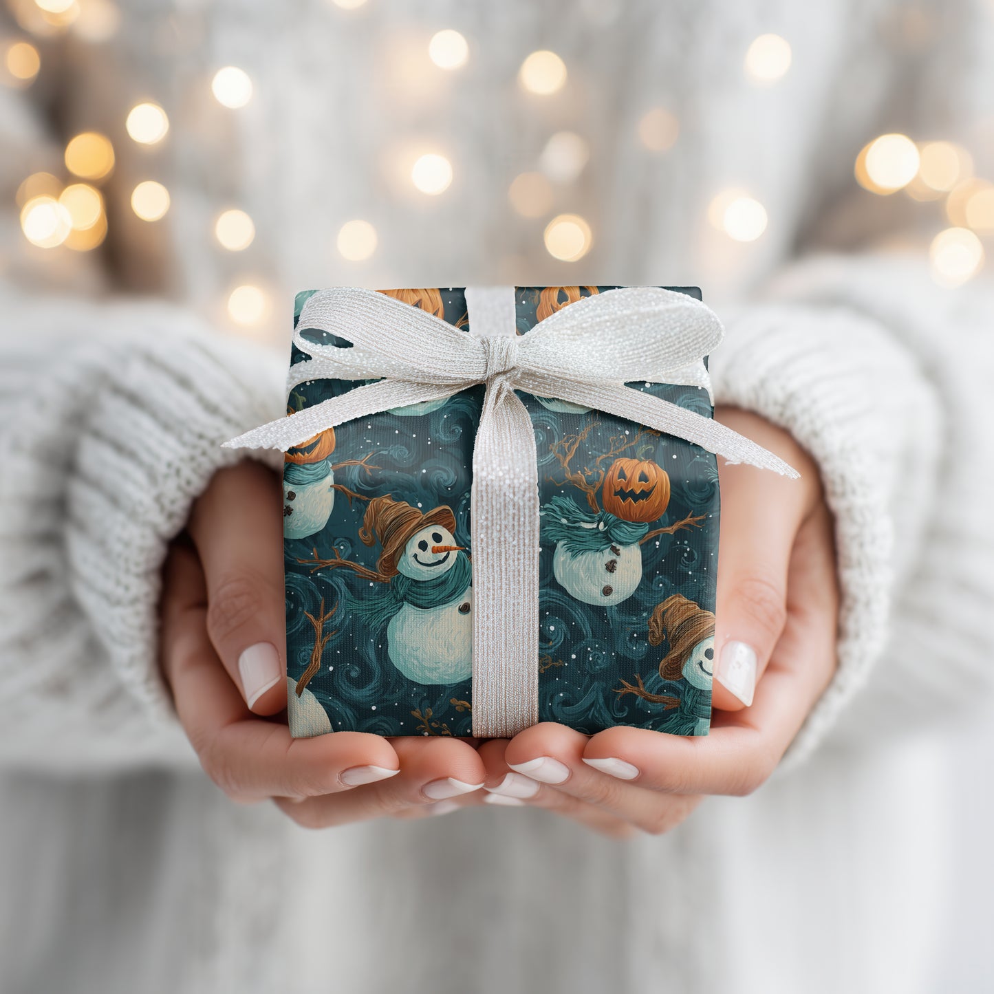 Snowmen Dance With Halloween's Glow