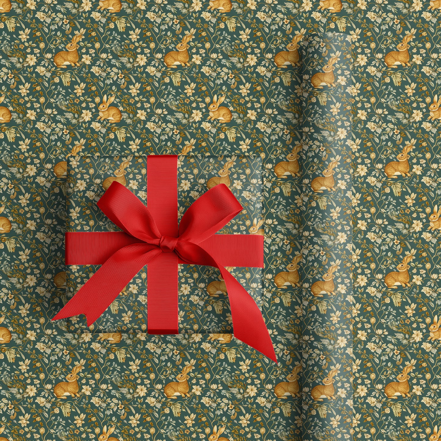 Rabbits Weave Through Golden Blooms