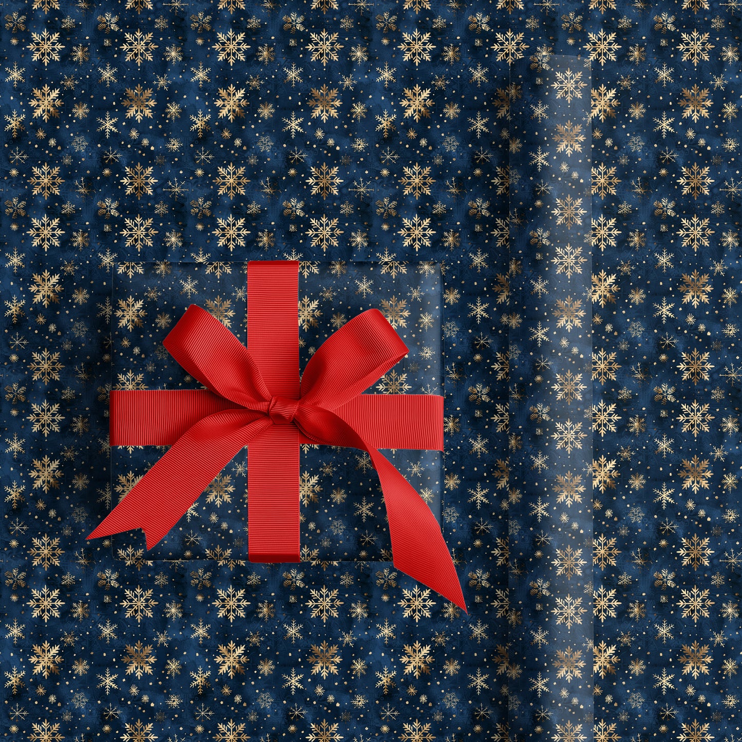 Golden Crystals Dance Midnight Blue