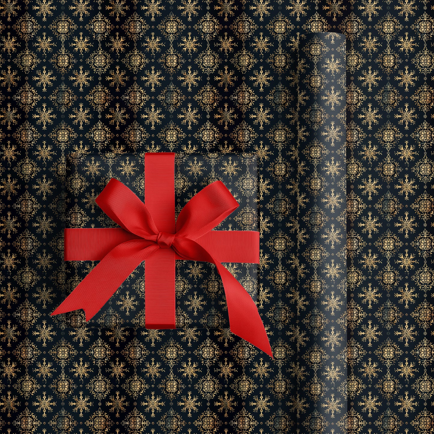 Golden Symmetry Blooms In Darkness