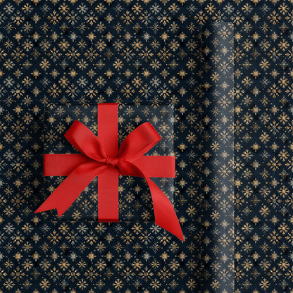 Golden Crystals Dancing Midnight Blue