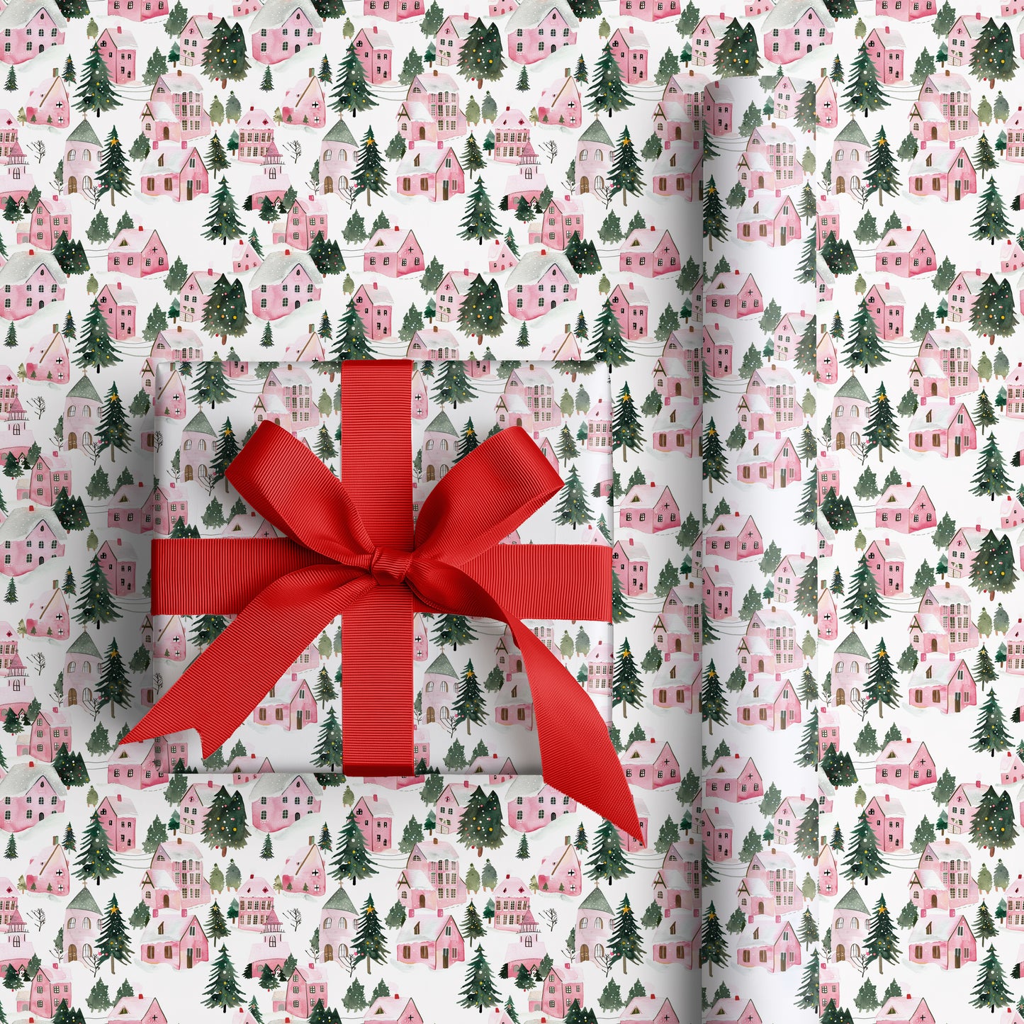 Pink Rooftops Dancing With Winter