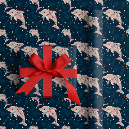 Dolphins Dance Through Holiday Lights