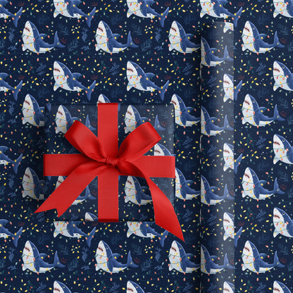 Sharks Tangle In Festive Lights