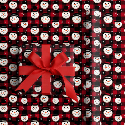 Snowmen Dancing On Plaid Nights