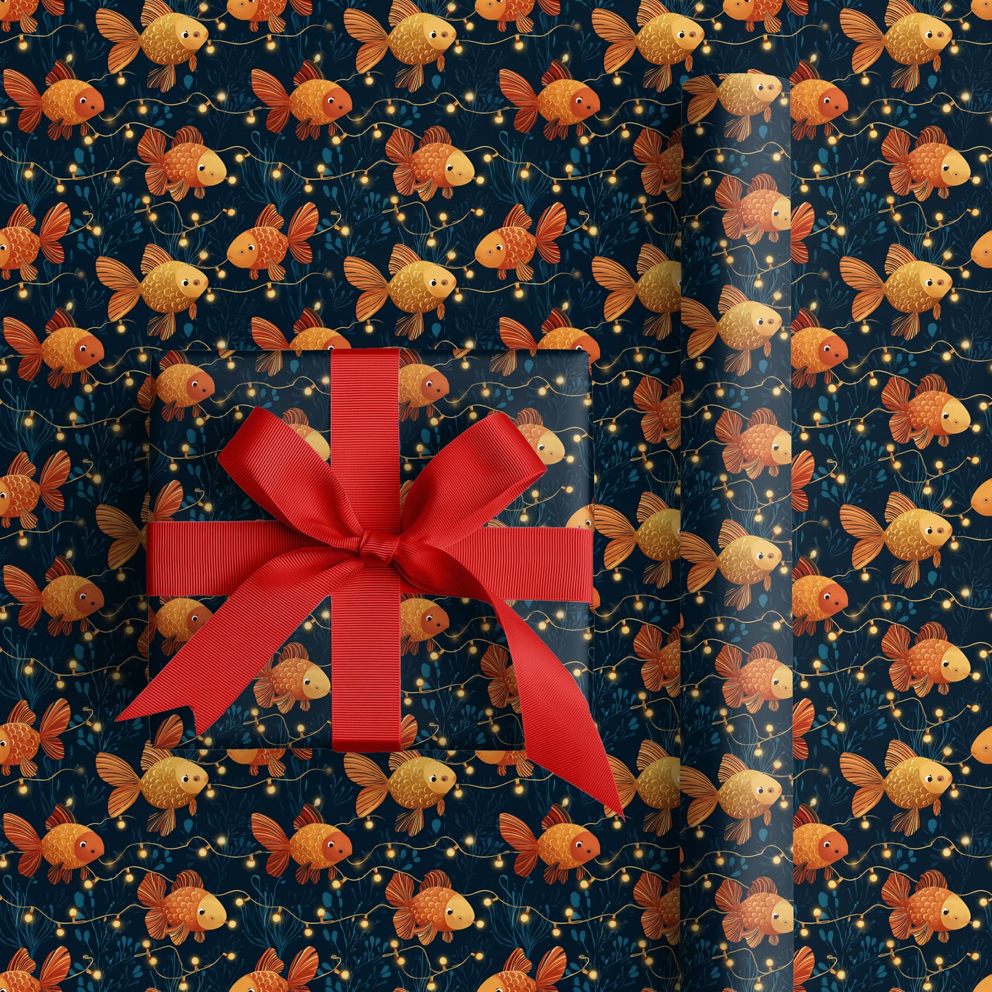 Golden Swimmers Dance Through Midnight